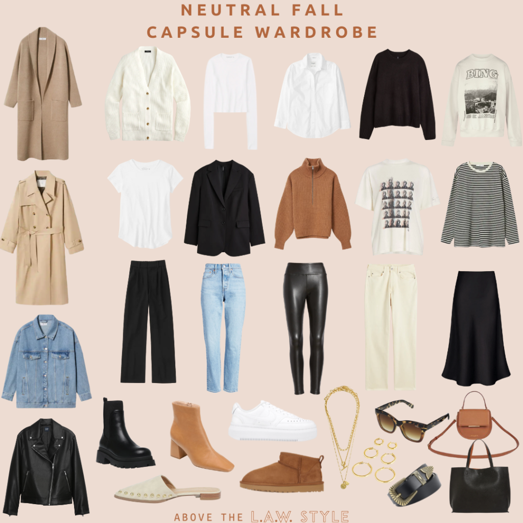 Neutral Fall Capsule Wardrobe - Above The L.A.W. Style
