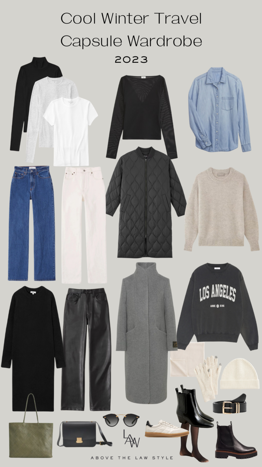 Winter Travel Capsule Wardrobe Above The L A W Style